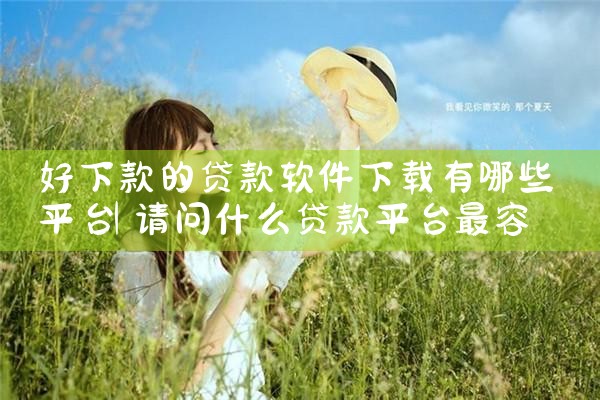 好下款的贷款软件下载有哪些平台